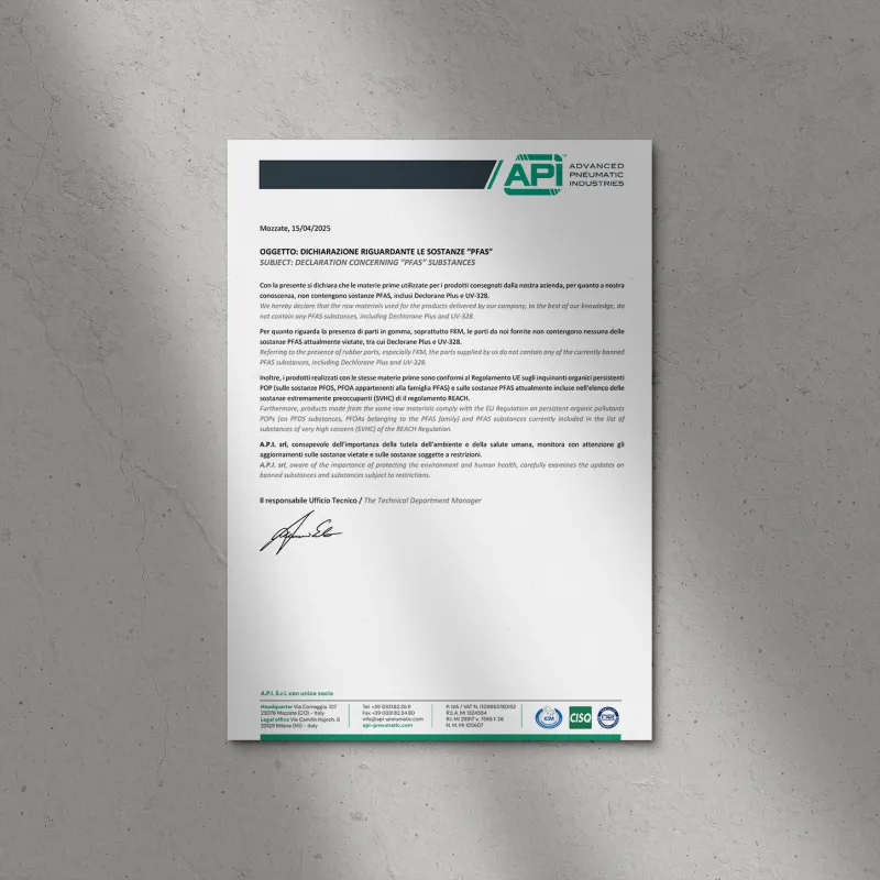 PFAS DECLARATION