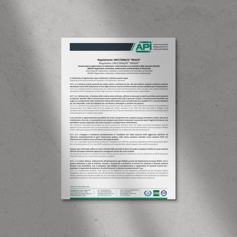REACH+SCIP DECLARATION